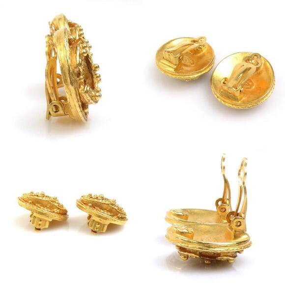 CHANEL Gold Logo Earrings - Picture 3 of 5